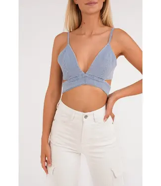 Denim Bralette Top