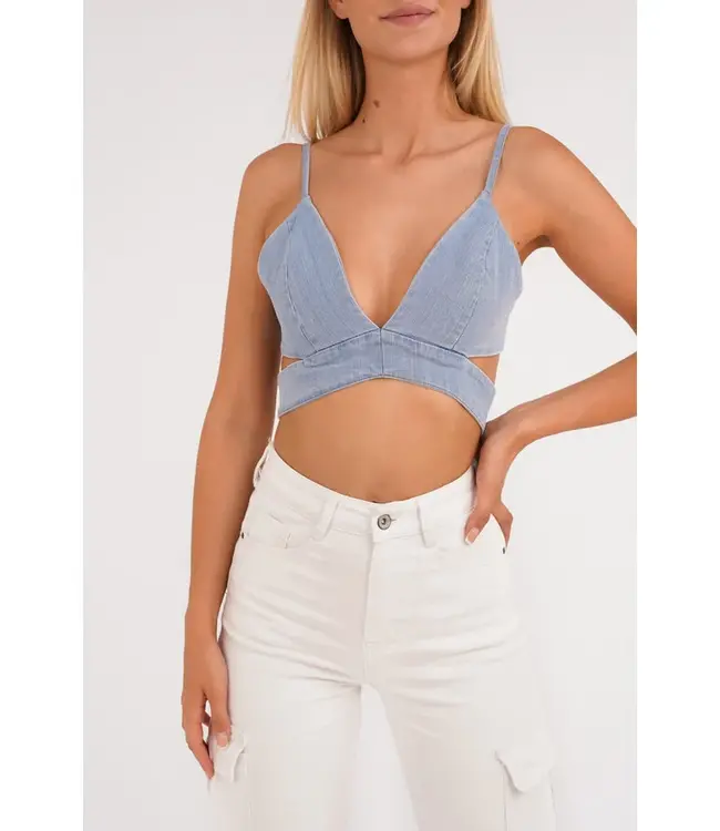 Denim Bralette Top