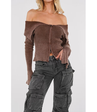 Off Shoulder Cardigan