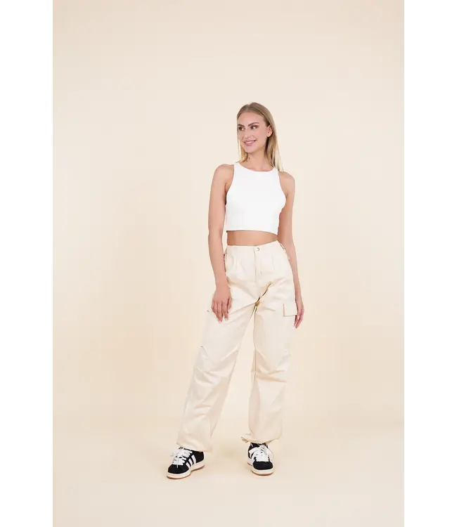 Parachute Cargo Pants / Ecru