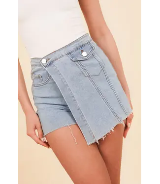 Denim Wrap Skort