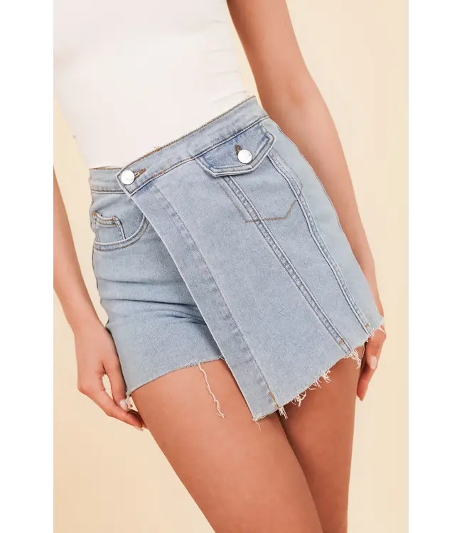 Denim Wrap Skort