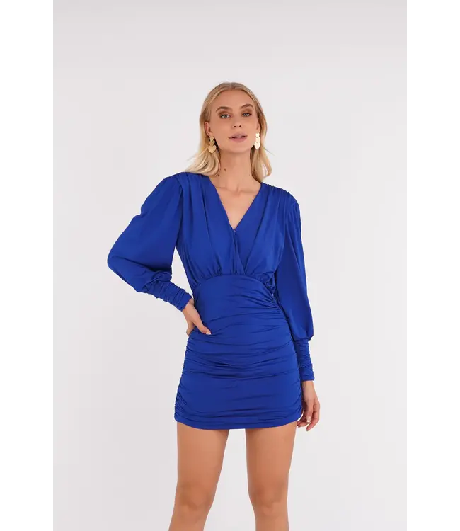 Pleated Dress / Cobalt Blue