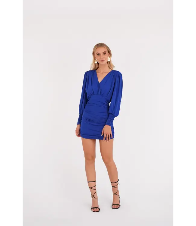 Pleated Dress / Cobalt Blue