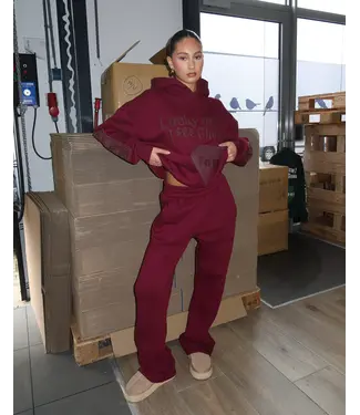 Lucky Me Tracksuit / Burgundy Red