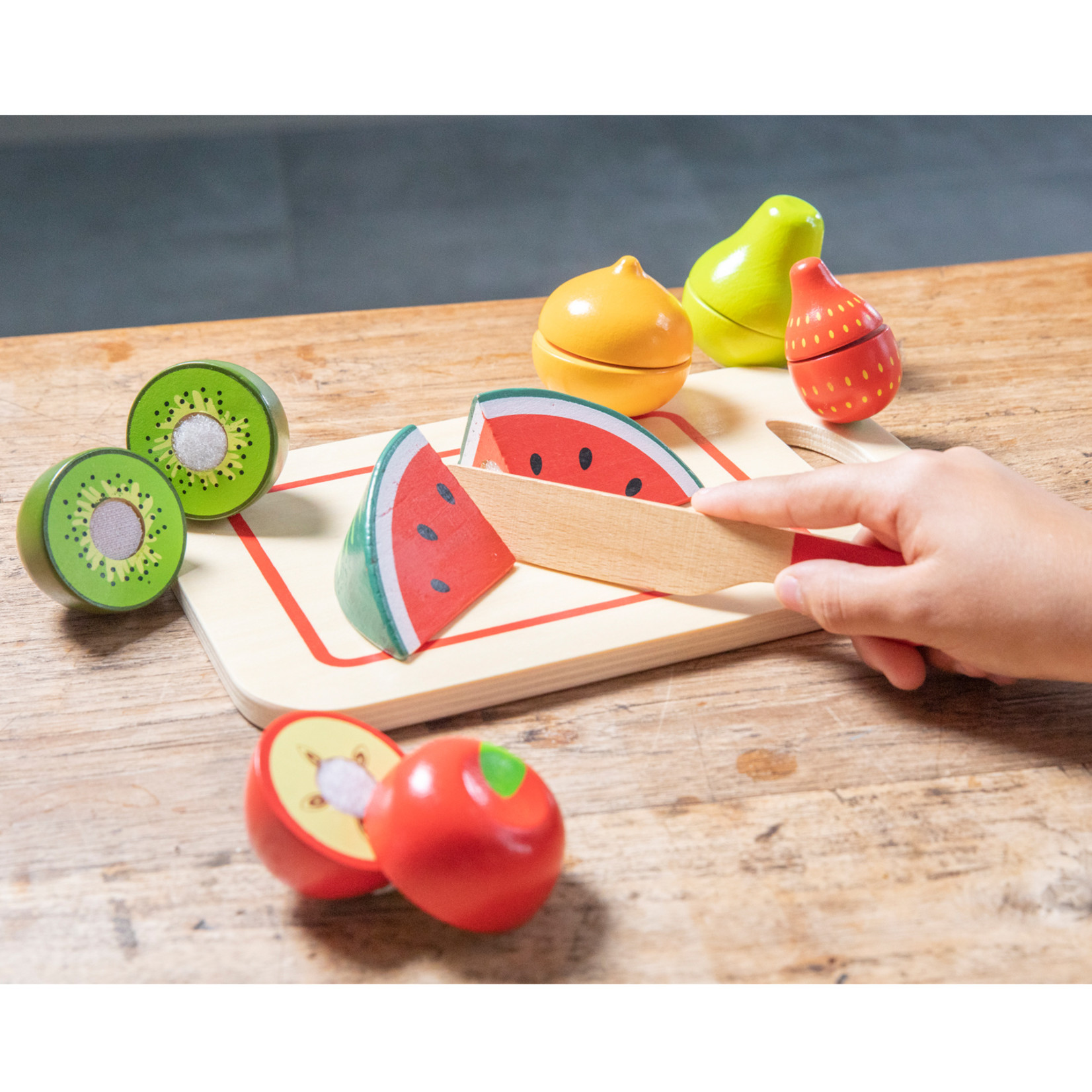 lood Knipperen Ik zie je morgen New Classic Toys - Houten Snijset | Fruit op Snijplank - COCON