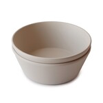Mushie Plastic bowl rond -  2 stuks - Diverse kleuren