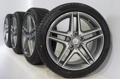 Mercedes Mercedes A B CLA Klasse W176 18-Zoll AMG Felgen Neu + Winterkompletträder Pirelli Neu Original Mercedes Mercedes A B CLA Klasse W176 18-Zoll AMG Felgen Neu + Winterkompletträder Pirelli Neu Original