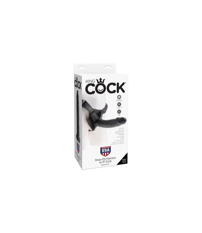 pipedream products King Cock , Strap on Harnas 9 inch , Black