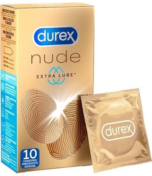 Durex Durex , Nude , Extra Lube , 10 Stuks
