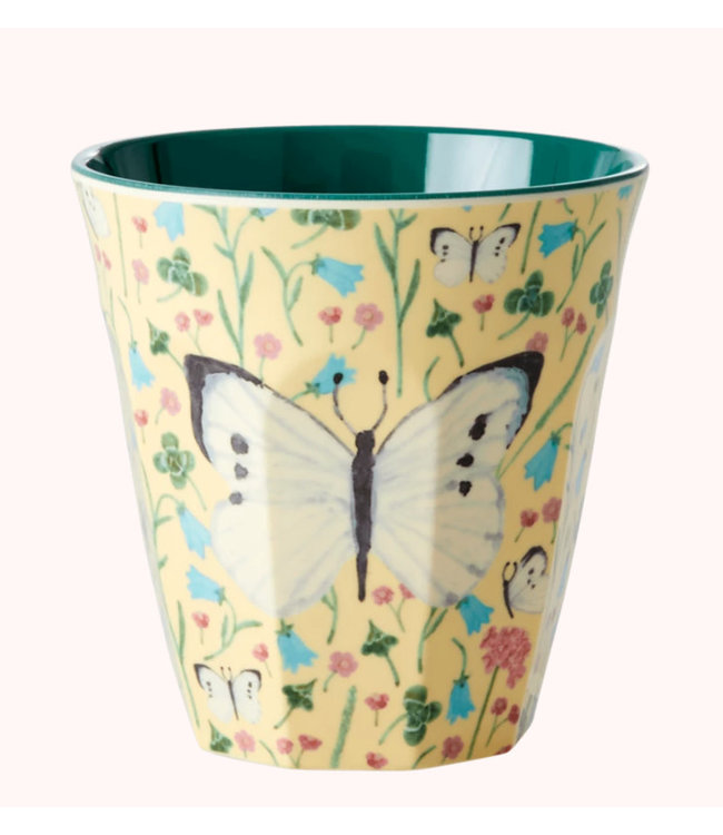 Rice Melamine Cup Butterfly Creme