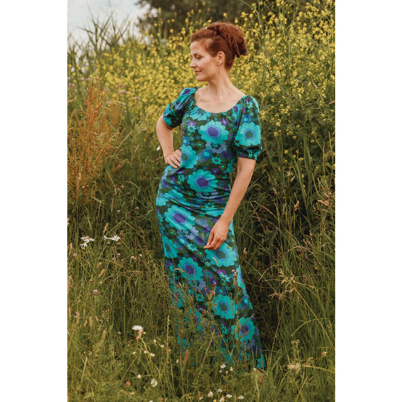 Long Skirt Troela Green & Pink
