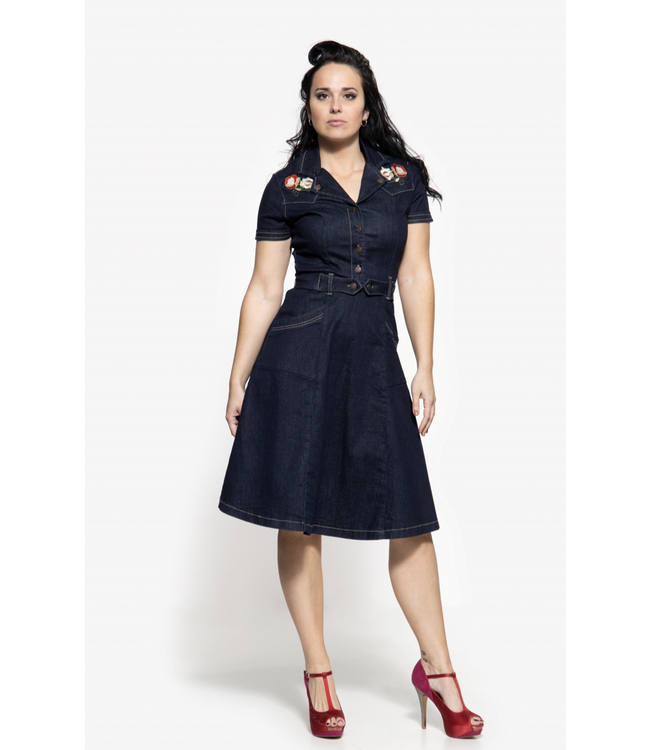 Swing Dress Denim Dark Blue