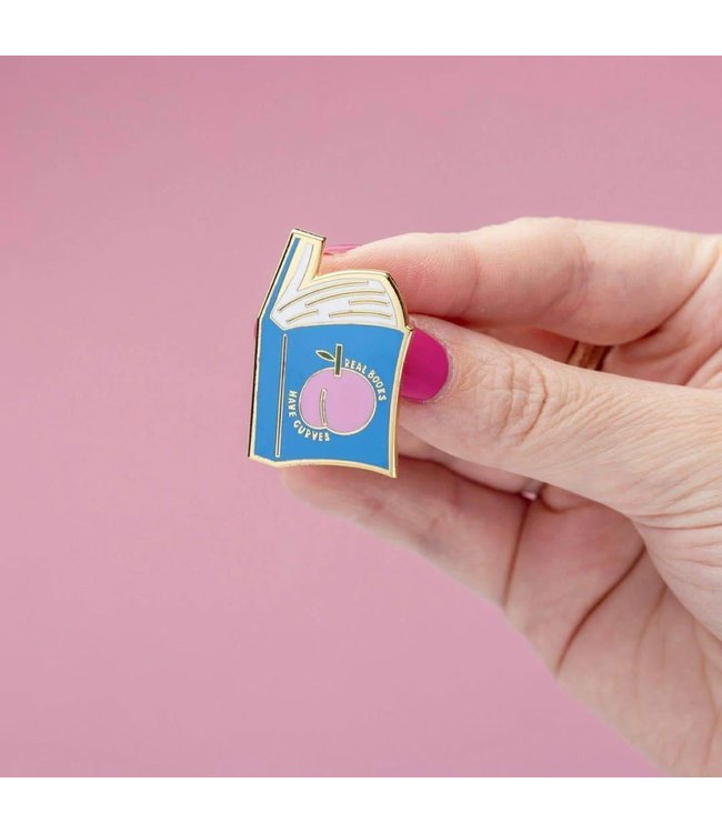 Real Books Have Curves Enamel Pin