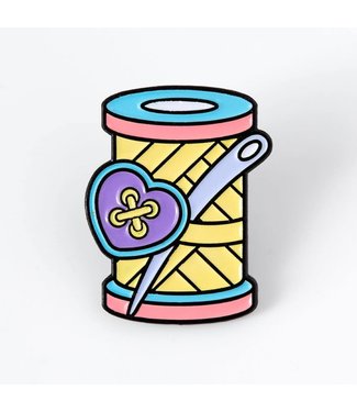 Punky Pins Needle & Thread Enamel Pin