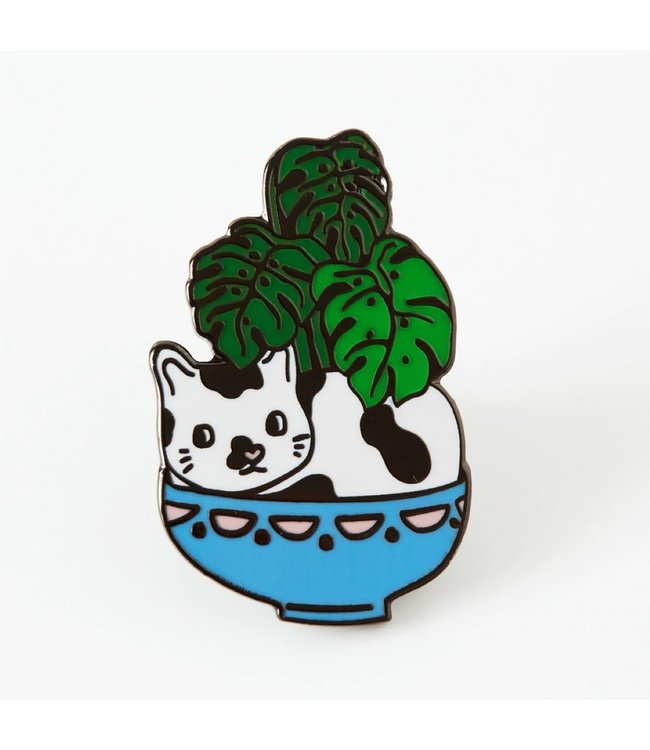 Cat Plant Enamel Pin