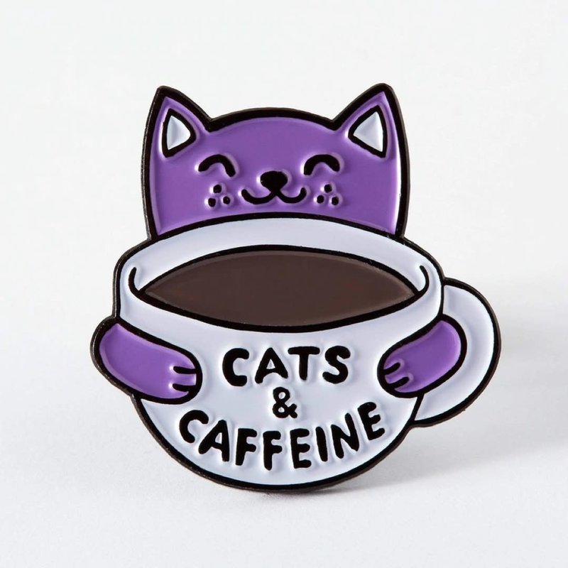 Cats & Caffeine Enamel Pin
