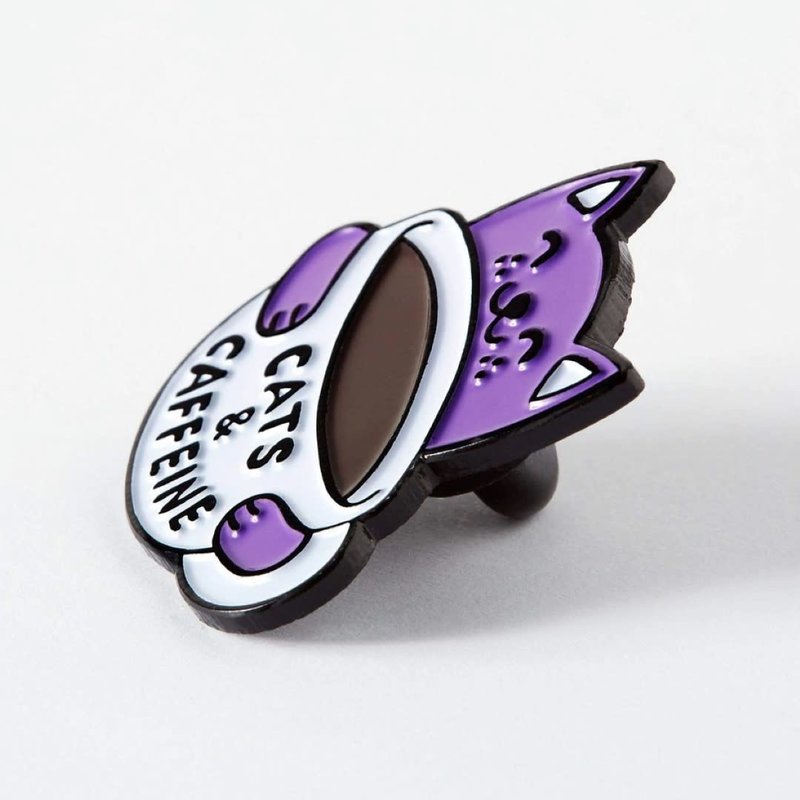 Cats & Caffeine Enamel Pin