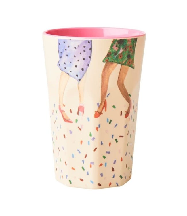 Rice Melamine Cup Dancing Legs Print