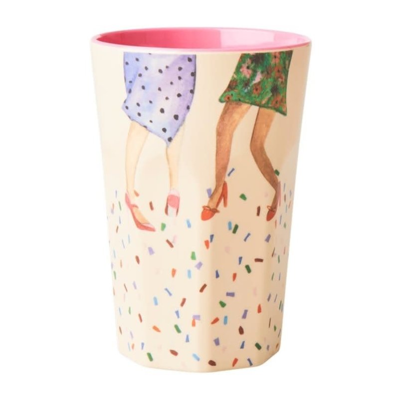 Rice Melamine Cup Dancing Legs Print