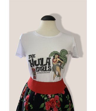 PinRock TEE THE HULA GIRLS WHITE