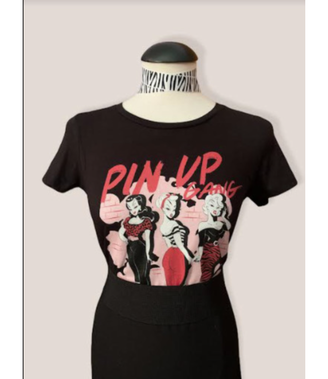 TEE PINUP GANG BLACK