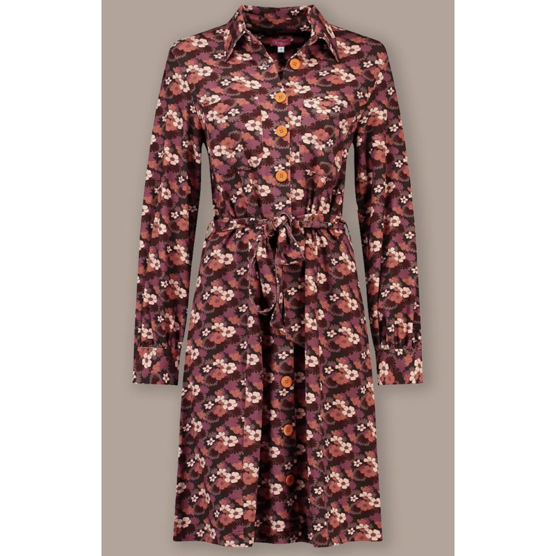 Dress Gemmi Tropical Forest Choco