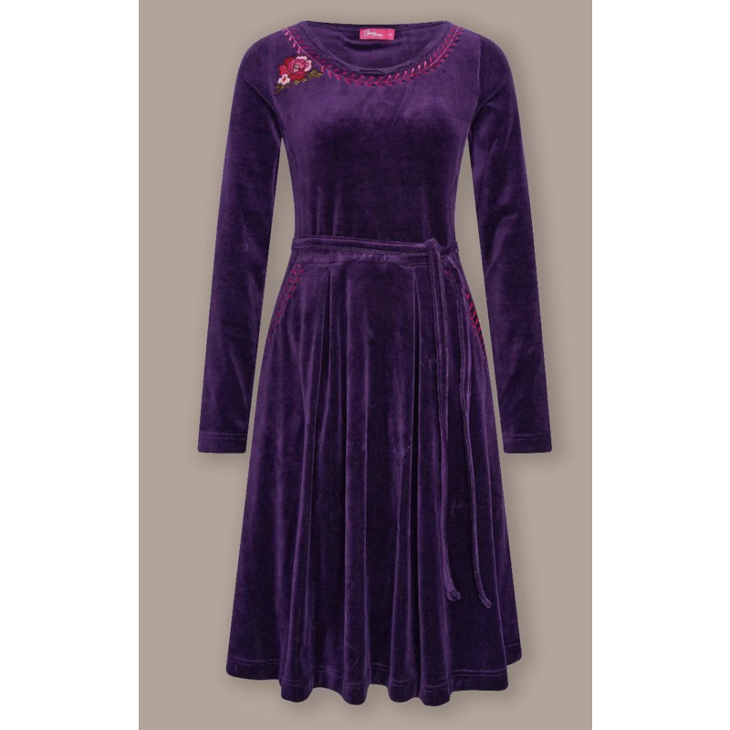 Dress Frenchy Velvet Purple