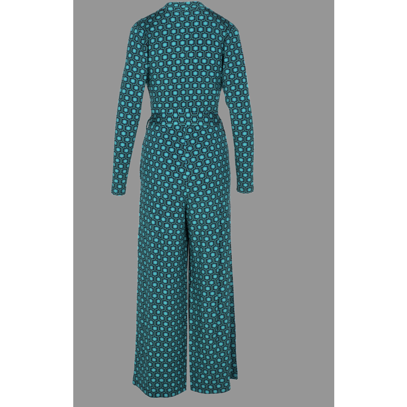 Wrap Jumpsuit Retro Blue