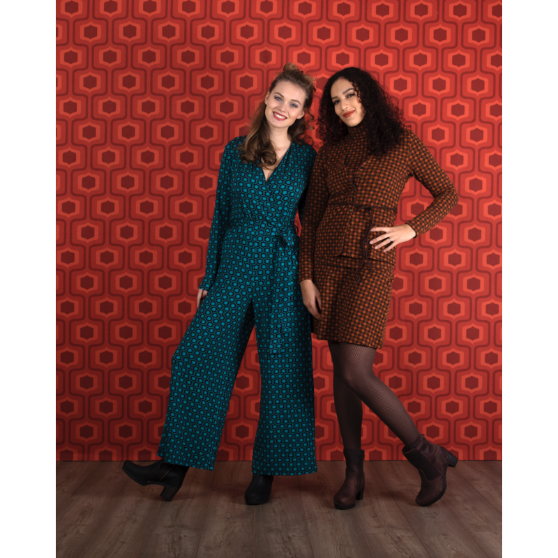 Wrap Jumpsuit Retro Blue