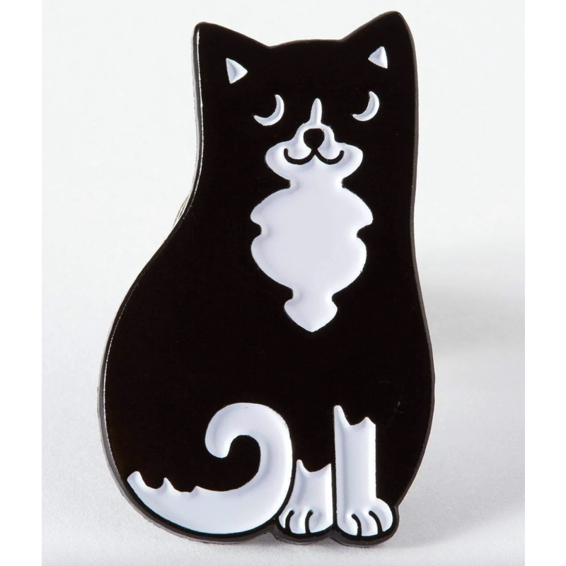 Black & White Cat Enamel Pin