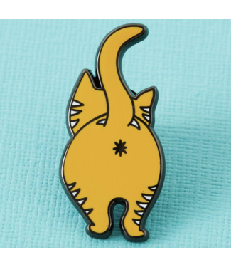 Punky Pins Ginger Cat Bum Enamel Pin