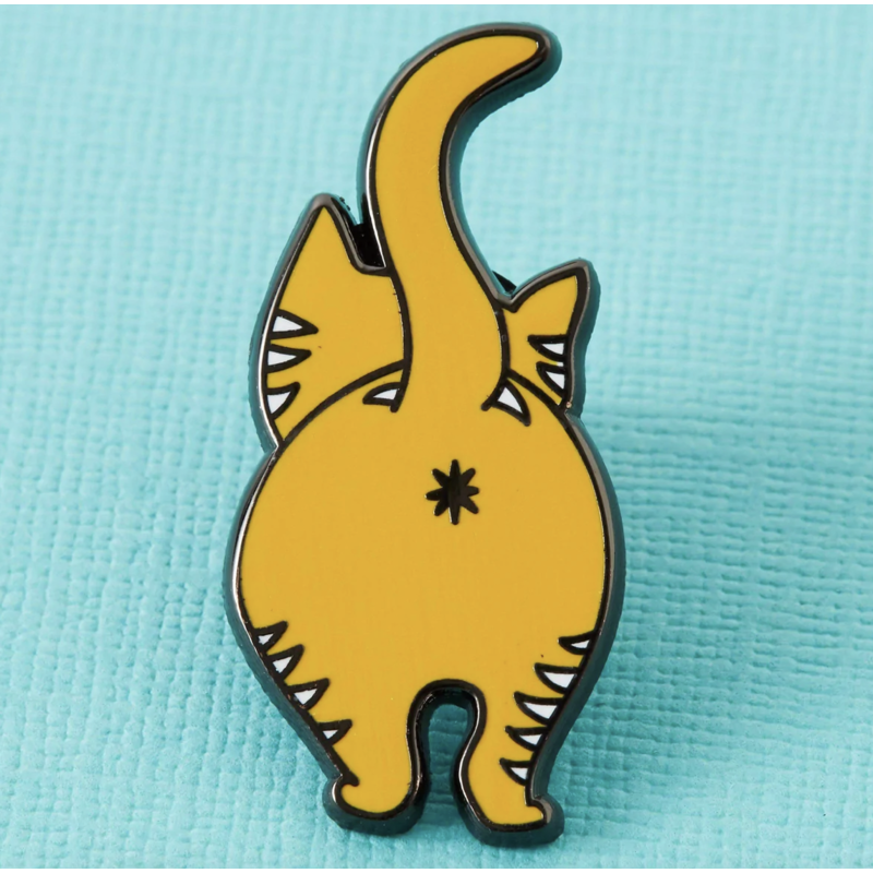 Ginger Cat Bum Enamel Pin