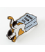 Hiding from Life Cat Enamel Pin