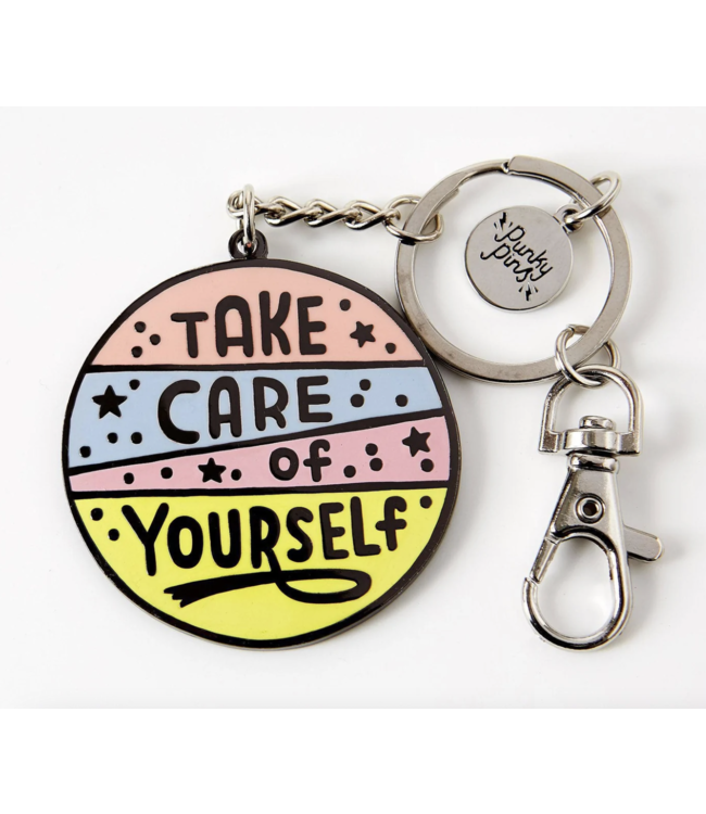 Punky Pins Take Care Of Yourself Enamel Keyring