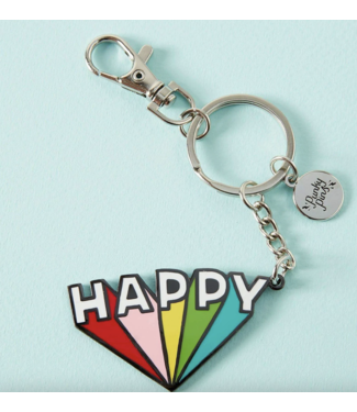 Punky Pins Happy Enamel Keyring