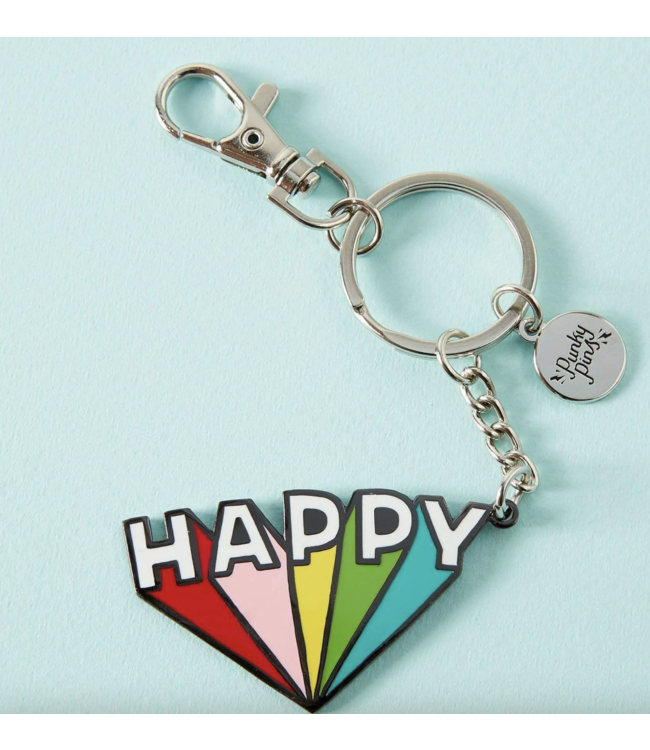 Happy Enamel Keyring