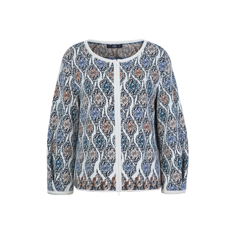 Jacquard Cardigan, Ornament Pattern