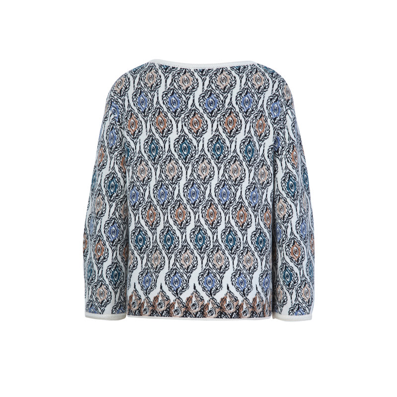 Jacquard Cardigan, Ornament Pattern