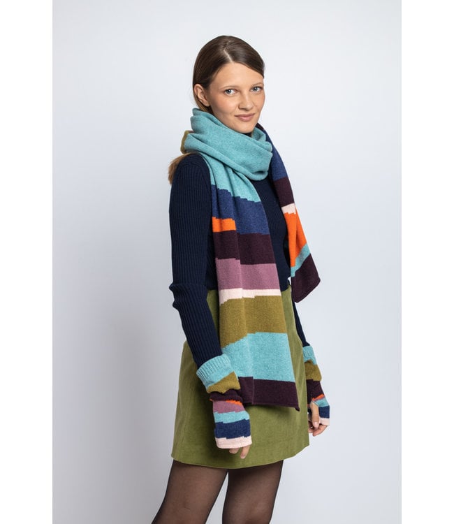 Scarf, Color Blocking  sky