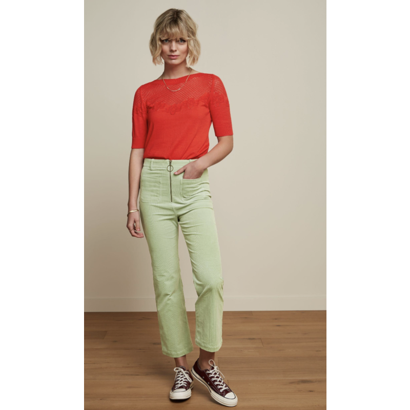 High Waist Zip Pants Babyrib