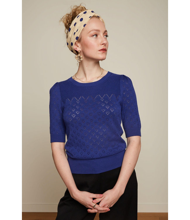 Bella Knit Top Heart Ajour