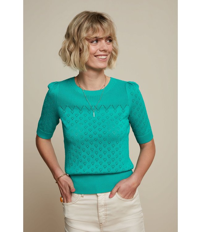 Bella Heart Top Ajour Green