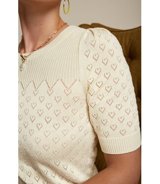 King Louie Bella Knit Top Heart Ajour