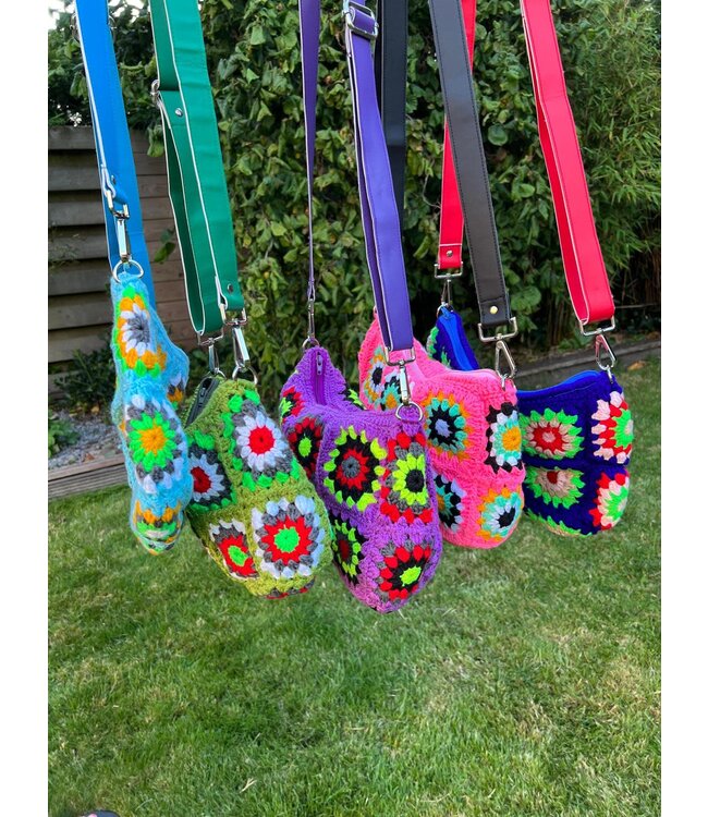 Crochet Bag Roze zwart