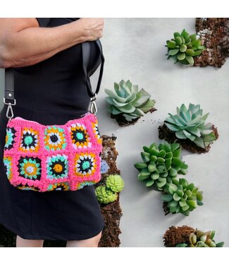 SoMuch Crochet Bag Roze zwart