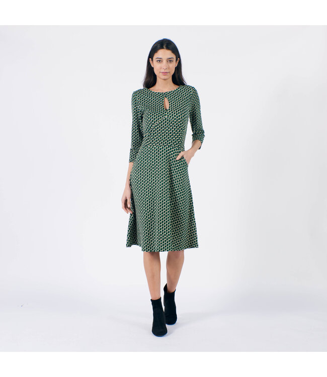 Fifi Dress Squiggle Print