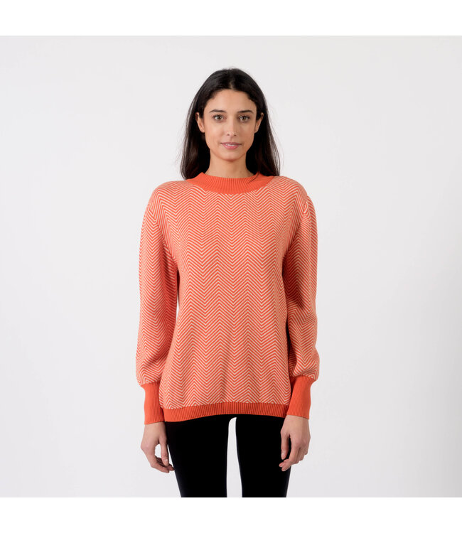 Chevron Turtle Neck Orange