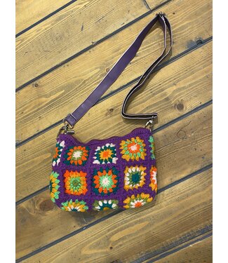 21BagsandMore Crochet Bag Purple