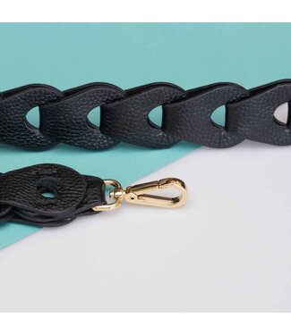 KASCHA Black  Leather Big Mister Sister Strap